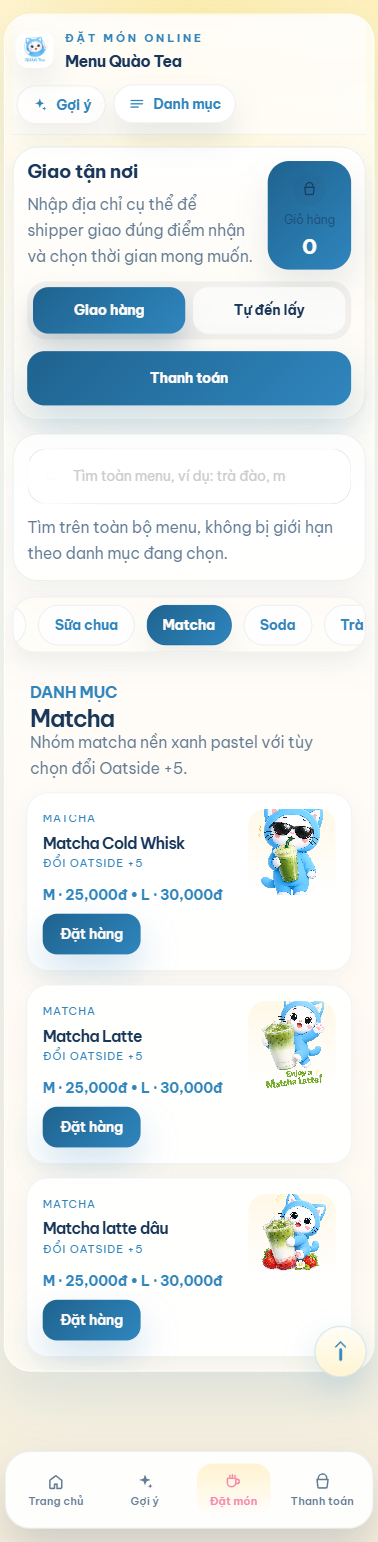 Quào Tea project preview